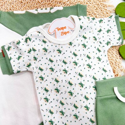 CONJ. DE MALHA 3 PEÇAS - Baby Raposinhas - Verde
